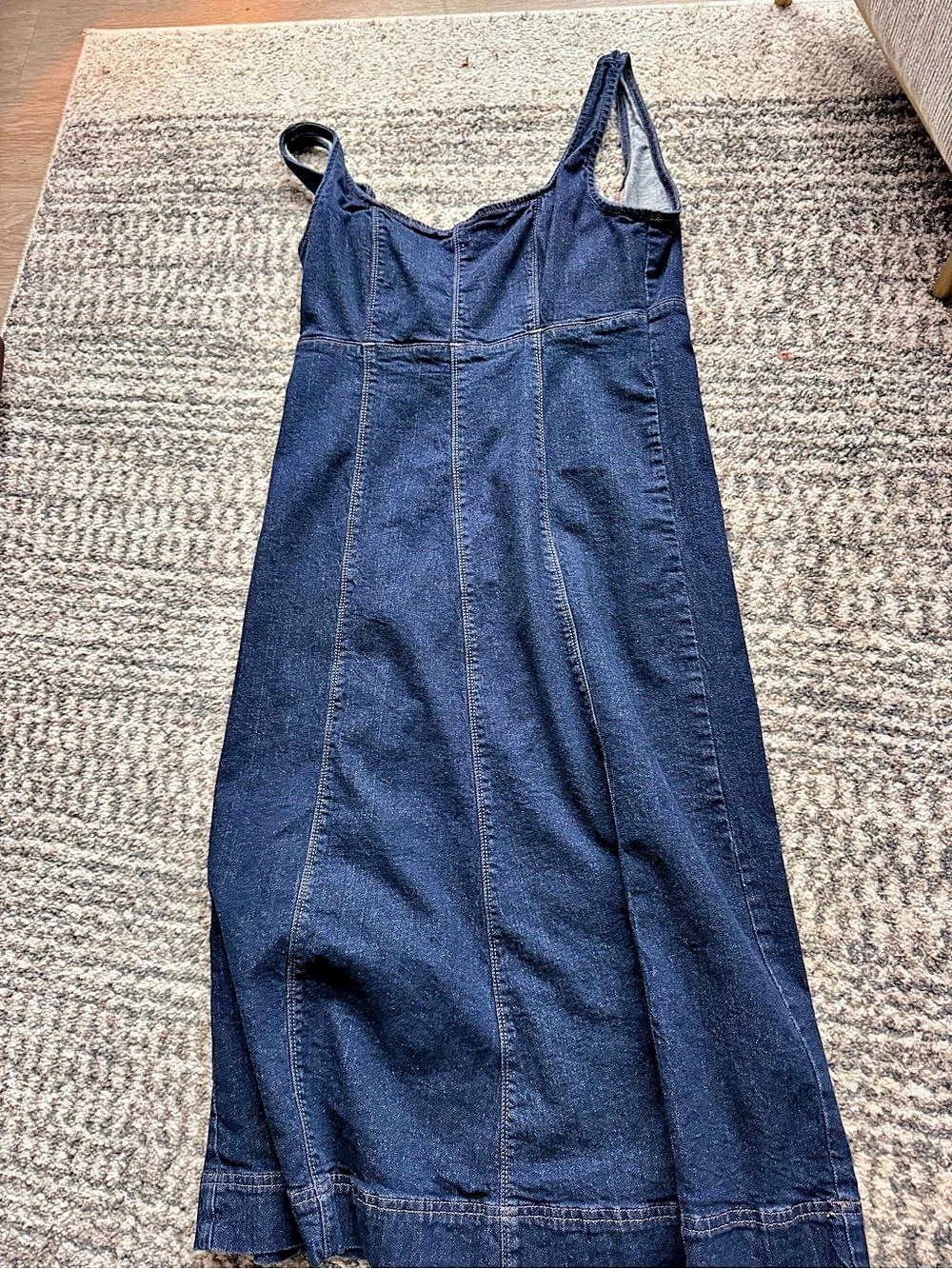 Old Navy Fit & Flare Sleeveless Denim Midi Dress Size Medium